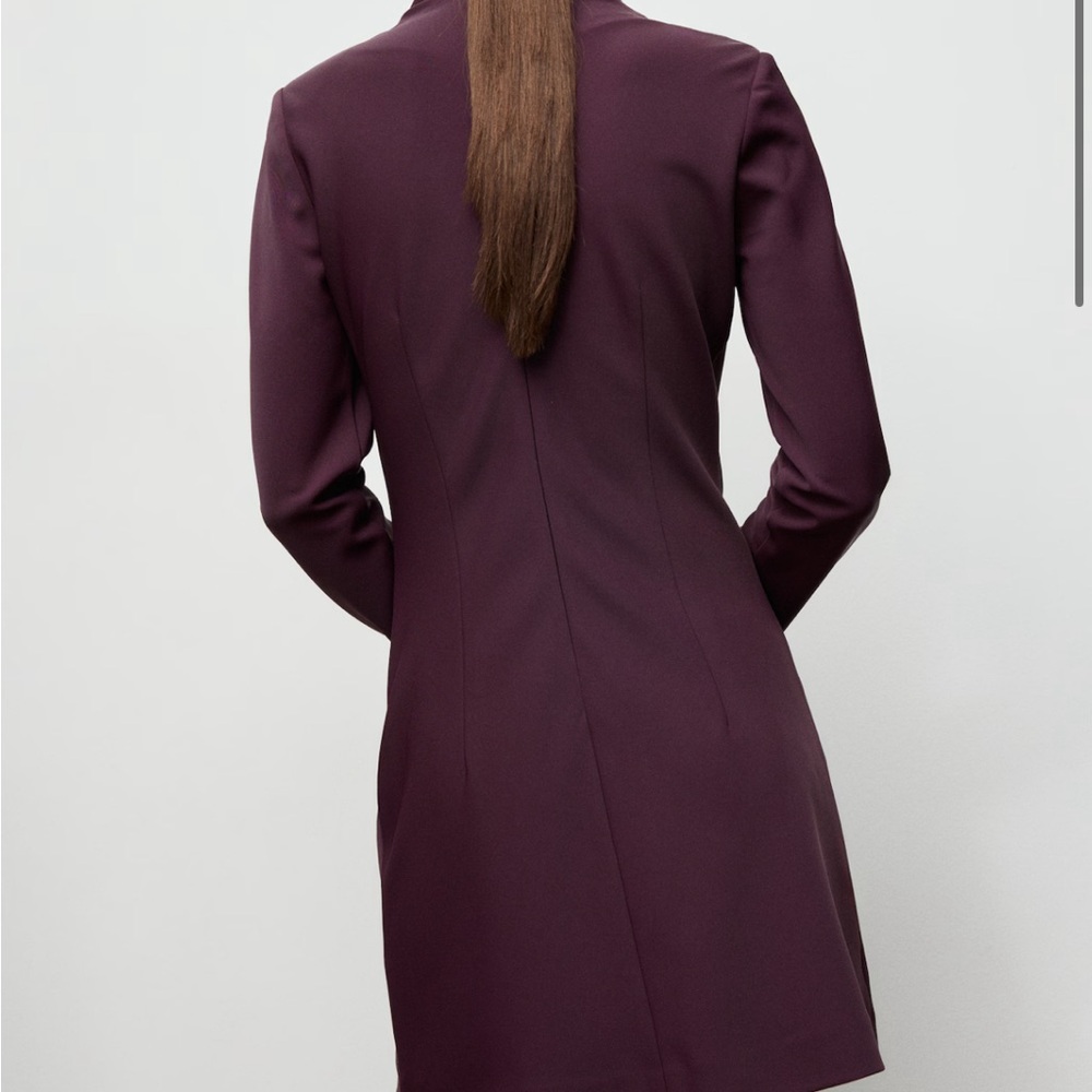 MANGO LONG-SLEEVED DRESS WITH DRAPED NECK - Picture 3 of 7